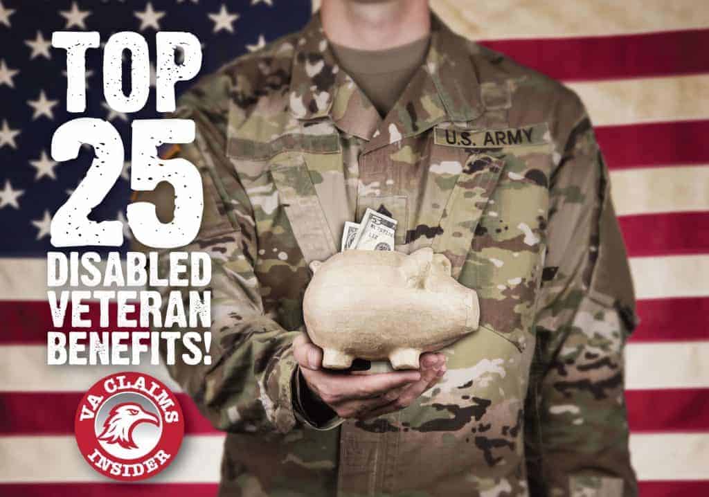 Top 25 Disabled Veteran Benefits You May Not Know About Blog Feature Image VA Claims Insider 1024x718 1