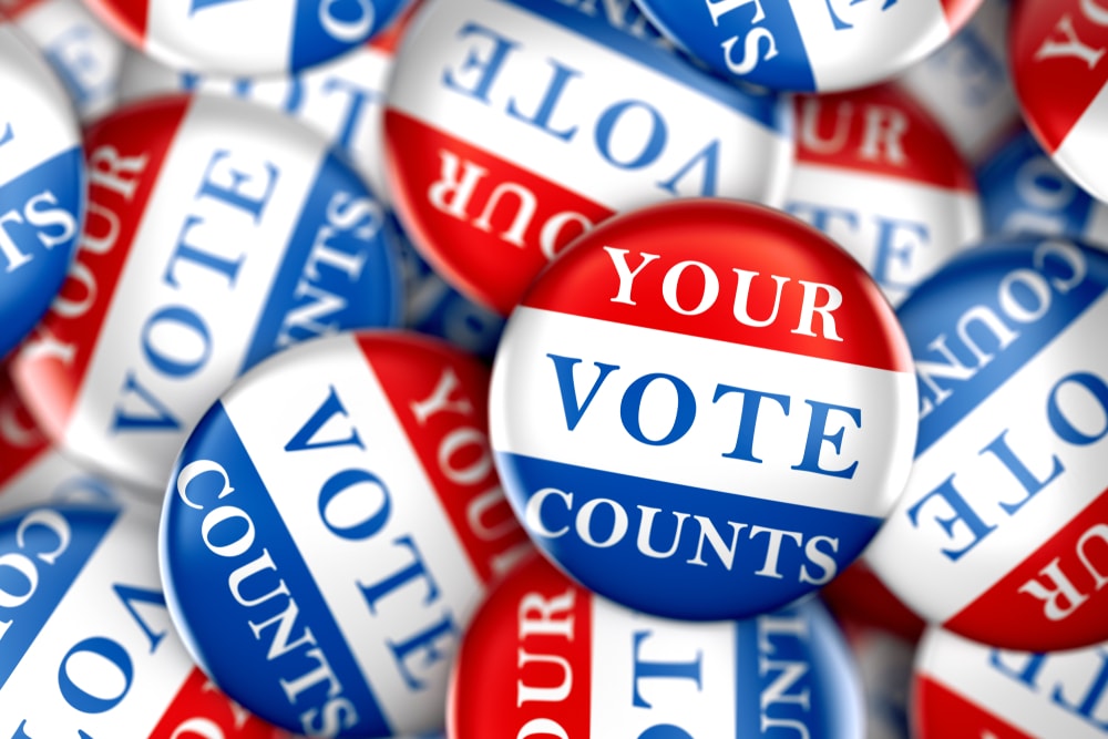 your vote counts buttons